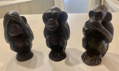 3 Monkeys Figurines Furniture Home Living Home Decor Other Home