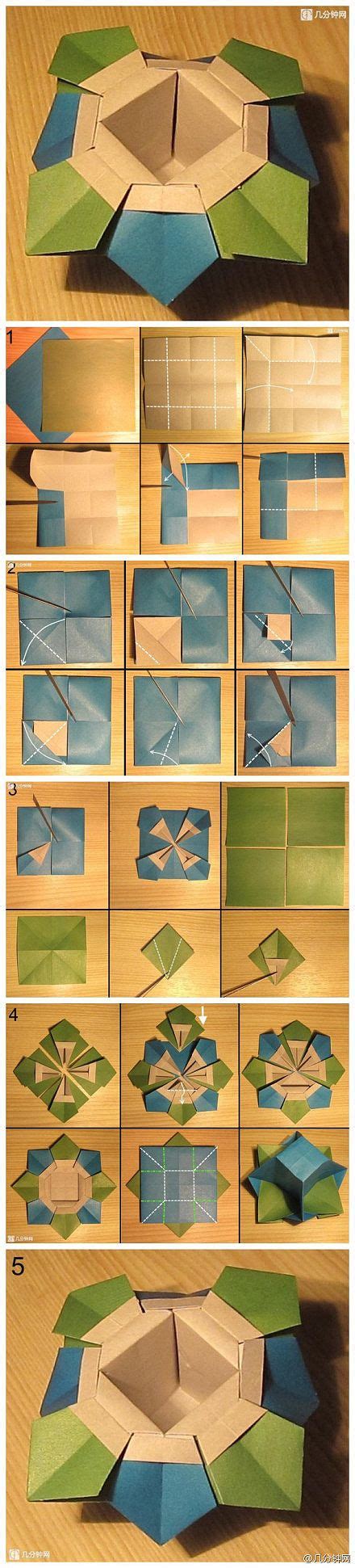 Origami Modular Flower Vase Folding Instructions Origami Instruction