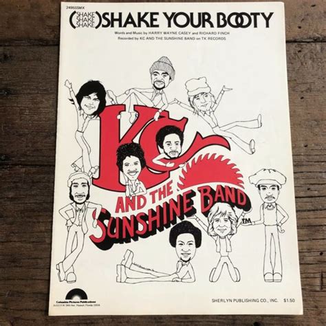 Kc And The Sunshine Band Shake Your Booty Vintage Sheet Music Piano 70s