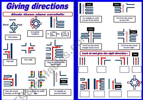 Giving Directions How To Direct People Esl Worksheet By Mabdel