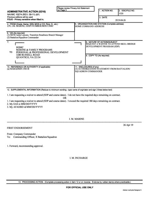 Navmc 10274 Fill Out And Sign Online Dochub