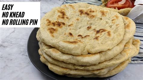 Easy Pitta Bread Recipe Homemade Greek Pita For Souvlaki Youtube