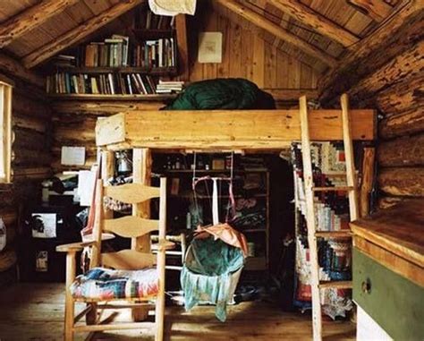 Rustic Loft Bunk Small Cabin Interior Design Ideas One Room Cabins