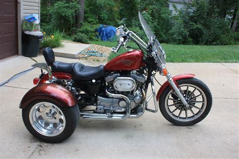 Cast wheels 19 front, 16 rear, twin front discs, flat track handlebars, more sophisticated suspension with. Buy 1998 Trike Harley Davidson Sportster/Frankenstein on ...