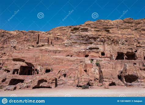 Nabatean Tombs In Petra Jordan Stock Image Image Of Landmark