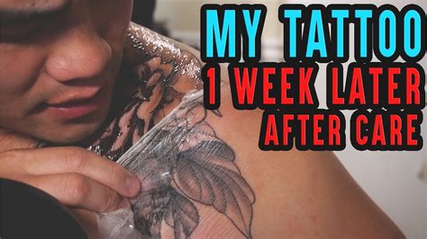 My Tattoo 1 Week Later After Care Youtube