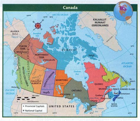 Villes Principales Du Canada Voyage Carte Plan