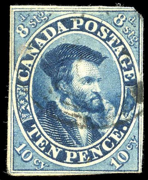 buy canada 7 jacques cartier 1855 10d used very good u vg 010 arpin philately