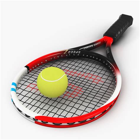 3d Model Tennis Racket Ball