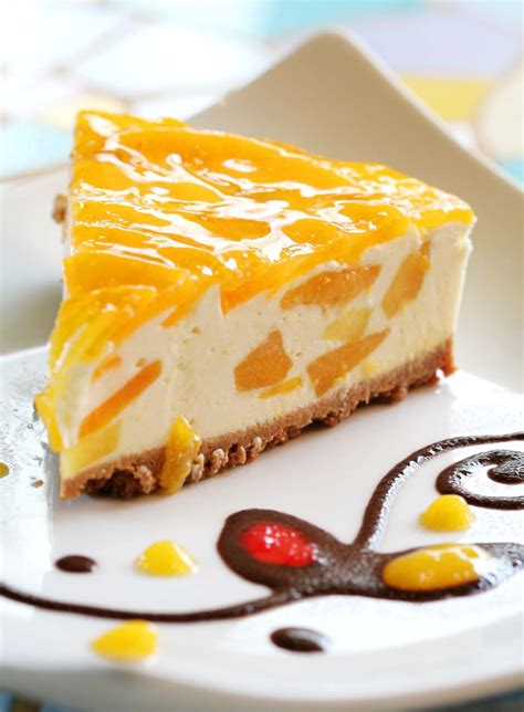 Mango Cheesecake Is A Beautiful Delicate Dish That Is Perfect For Parties And Special Occations