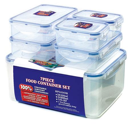 Lock And Lock 6 Piece Food Container Set With Freshness Tray At Barnitts
