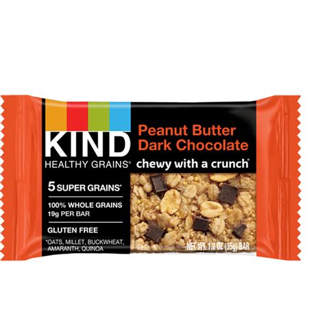 Kind Bars Peanut Butter Dark Chocolate Healthy Grain Bar Gluten Free