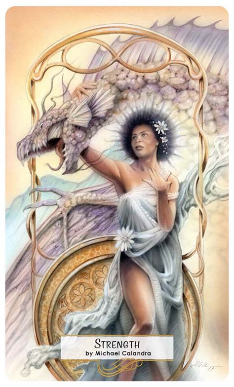 Featured Card Of The Day Strength 78 Tarot Mythical Tarot By Cecelia