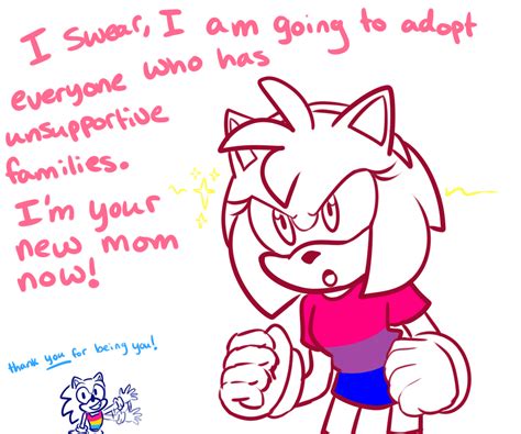 6754 Safe Artistask 3 Hedgies Amy Rose Sonic The Hedgehog Bisexual Pride Clenched Fists