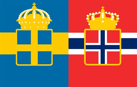 Sweden Norway Flag I Made For A Hearts Of Iron 4 Mod Rvexillology