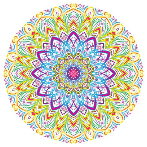 Colorful Mandala Vintage Decorative Elements Vector Illustration
