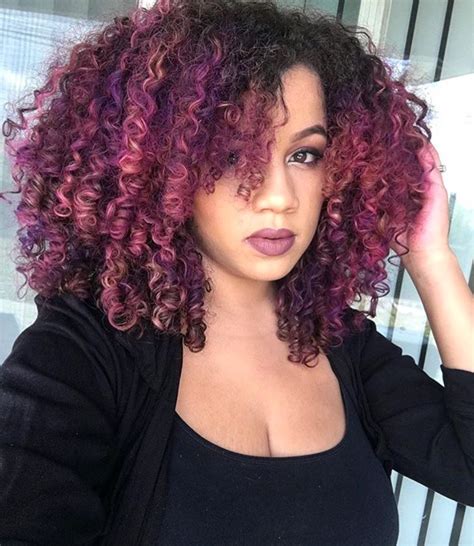 Pin By Bettyglass On Hair Color In 2019 Colored Curly Hair Natural