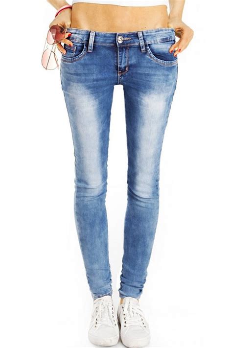 Be Styled Röhrenjeans Hüftjeans Damen Skinny Hosen Slimfit J1e