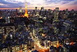Vista nocturna de Tokio con la Torre de Tokio | japan | Torre de Tokio ...