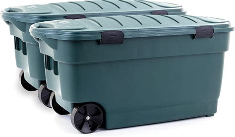 Rubbermaid Ecosense Wheeled Storage Totes 40 Gal Durable