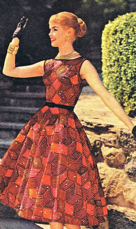 Bates Fabrics 1957 Vintage Dresses Vintage Fashion Fifties Fashion