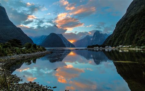 Fonds d ecran x Nouvelle Zélande Montagnes Côte Mer Photographie de paysage Milford