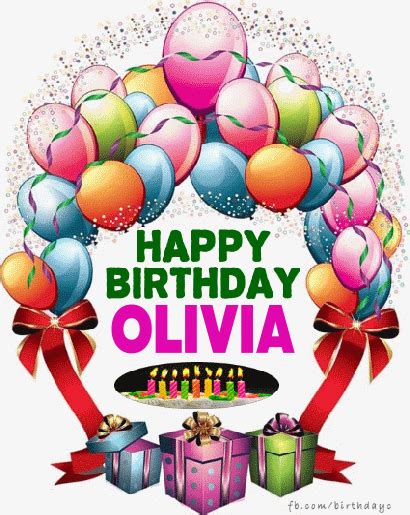 Happy Birthday Olivia S Birthday Greeting Birthdaykim
