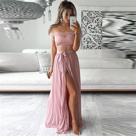 Summer Style Sexy High Slit Skirts Women A Line Floor Length Maxi Skirt Personalized Pleated