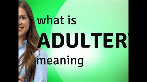 Adultery — Adultery Definition Youtube