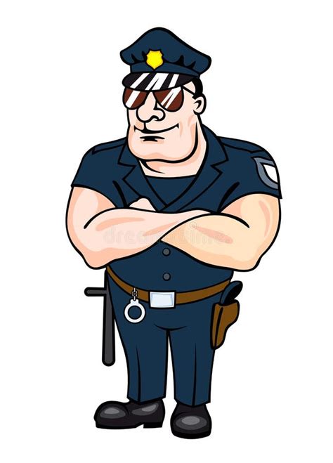 Policier De Dessin Animé Illustration De Vecteur Image Du Service