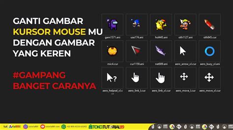 Cara Mengganti Kursor Mouse Di Laptop Dengan Gambar Unik Dan Lucu YouTube