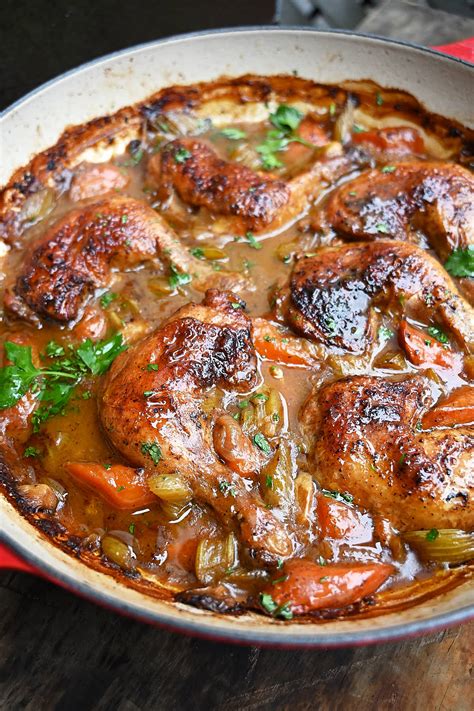 Braised Chicken With Vegetables And Gravy Therecipecritic