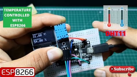 DHT11 Sensor Interface With ESP8266 And OLED Display YouTube