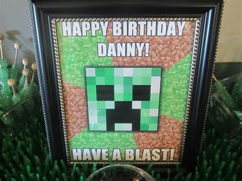 Creeper Meme Made Online Printed And Framed Minecraft Birthday Party