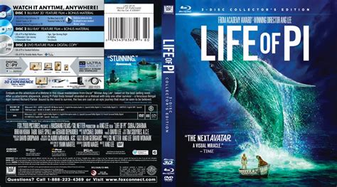 Life Of Pi Movie Blu Ray Scanned Covers Life Of Pi3 Dvd Covers