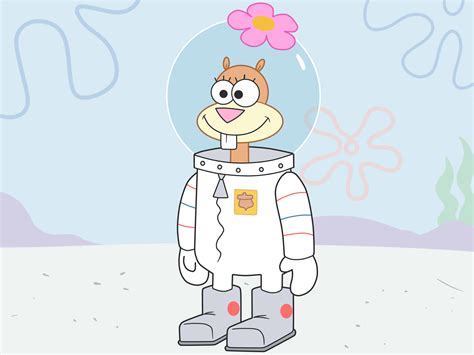 how to draw sandy cheeks from spongebob squarepants 9 steps