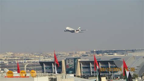 Emirates Airbus A380 Take Off From Dubai Intl Airport U Flickr