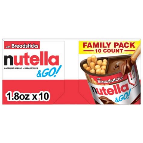 Nutella GO Hazelnut And Cocoa Spread With Breadsticks Snack Cups 10