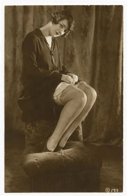 1920s French Risque Nude Great Legs Glamor Cute Flapper Wyndham Photo Postcard 24 99 Picclick