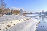 Minsk. Svislach River editorial photo. Image of frost - 84608501