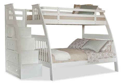 Canwood Ridgeline Bunk Bed With Built In Stairs Drawers Twin Over Full