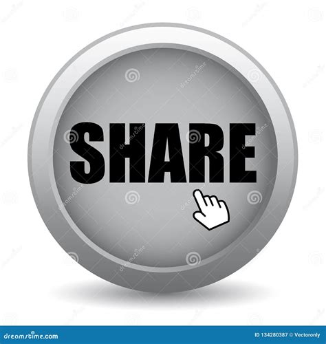 Share Button Icon Stock Illustration Illustration Of Clicking 134280387