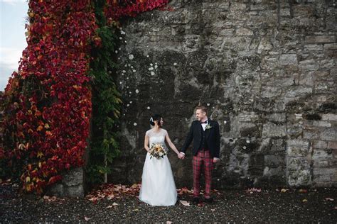 Autumn Leaves And Tartan Trews For A Scottish Castle Wedding We Fell