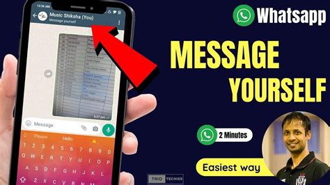 How To Message Yourself On Whatsapp Message Yourself Whatsapp Trio