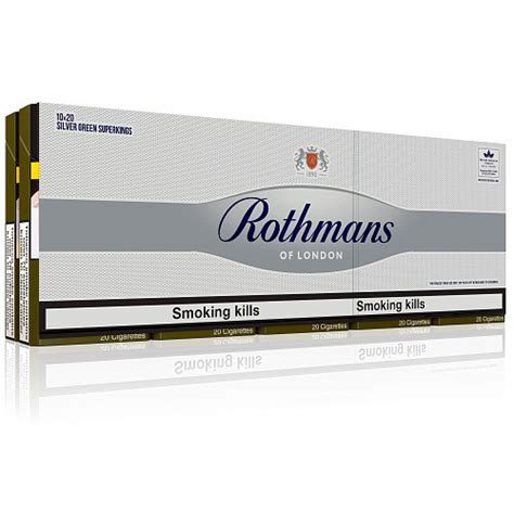 Rothmans Silver Green Superkings 20 Cigarettes Bb Foodservice