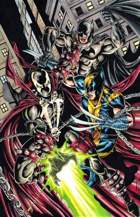 Spawn Vs Batman Vs Wolverine In Julius Abreras Works And Commissions