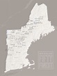 New England Fifty Finest Map 18x24 Poster - Best Maps Ever