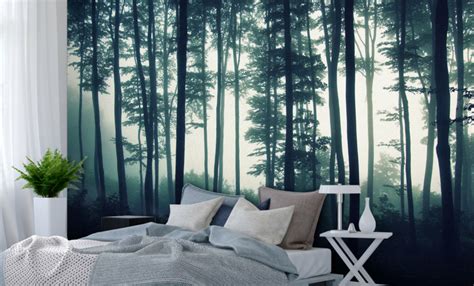 Mit einer fototapete schlafzimmer von yourdecoration.de verwandeln sie ihr schlafzimmer in einen ort, an dem sie sich gebogen fühlen und der zum träumen einlädt. Fototapete Wald im Schlafzimmer - Ideen für wundervolle ...