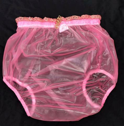 New Adult Pull On Locking Plastic Pants Color Glass Clear P016 5 Ebay