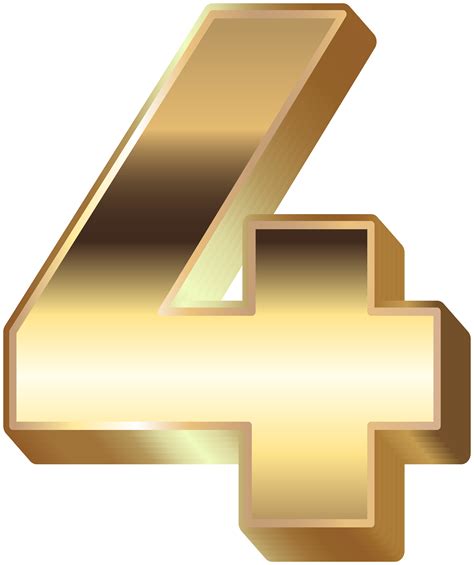 Number Eight 3d Gold Png Clip Art Image Art Images Cl